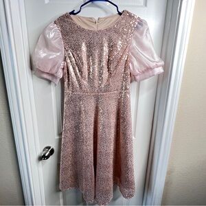 SHEIN Rose Gold Sparkly Dress